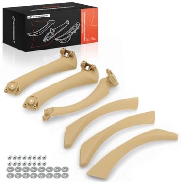 Imagem de A-Premium Apoio de braço para porta compatível com BMW 325i 325xi 330i 2006, 328i xDrive 2009-2012, 328xi 2007-2008, 335d, 335i xDrive, 335xi, dianteiro direito e traseiro, bege, 6 peças