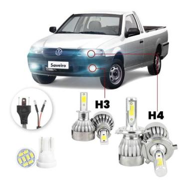 Imagem de Lampada Led Volkswagen Saveiro G3 2000 A 2005 H4 H3 20000lm - V10, Bra