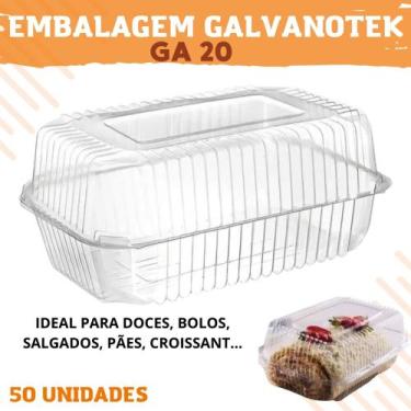Imagem de Embalagem Galvanotek GA20 Para bolos, doces, salgados Retangular alta 