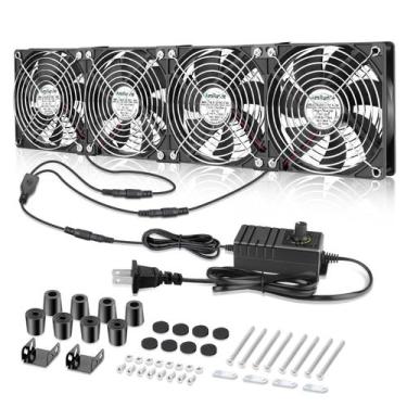 Imagem de Ventilador de rack de servidor Amrunje 4X 120mm com controlador de vel