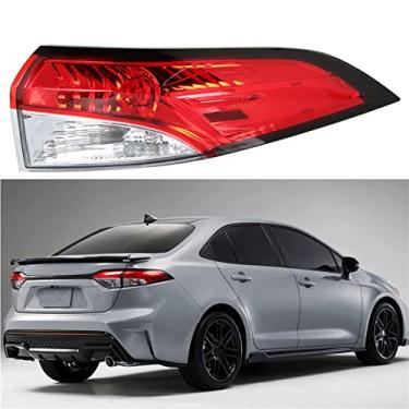 Imagem de Silscvtt Substituição do conjunto de luz traseira de freio traseiro do lado externo do passageiro para Toyota Corolla 2020-2021 Lâmpada traseira direita 81561-12D10 TO2804149