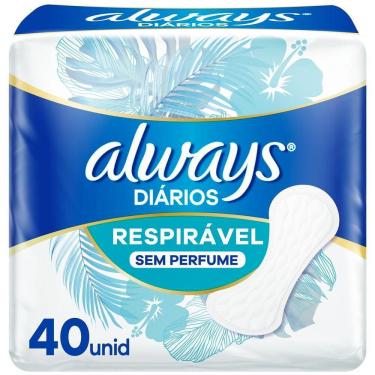 Imagem de Always Respirável Sem Perfume Protetor Diário 40 Unidades