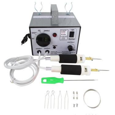 Imagem de Pirógrafo Profissional Sinzato, 80watts, 2 canetas, 110/220 volts, Mod PP-18