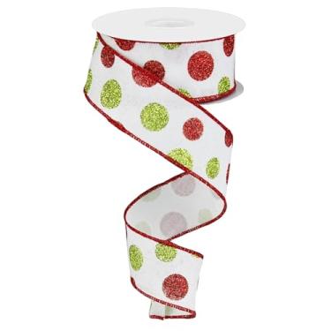 Imagem de Fita de borda com fio multipontos com glitter – 3,8 cm x 4,5 m (branca)