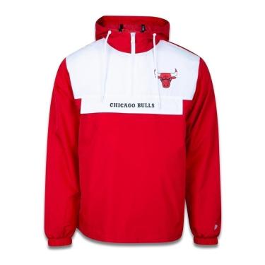 Imagem de JAQUETA CORTA VENTO WINDBREAKER NBA CHICAGO BULLS CORE VERMELHO/BRANCO NEW ERA-Masculino