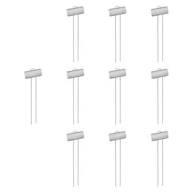 Imagem de Ｂｅｓｇａ 10pcs estacas de jardim estacas de planta reutiliza a água de plantio resistente à água de ferrugem Tag de planta de estaca para estufa para estufa, Prata