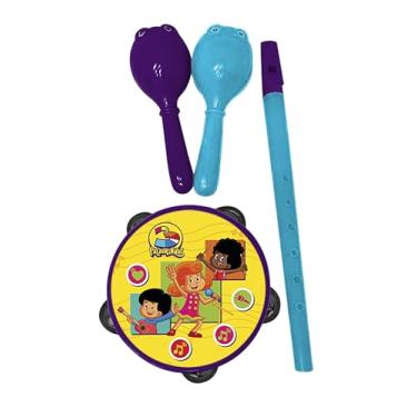 Imagem de 3 Palavrinhas - Kit Instrumentos - Maracas, flauta e um pandeiro pequeno- Yestoys