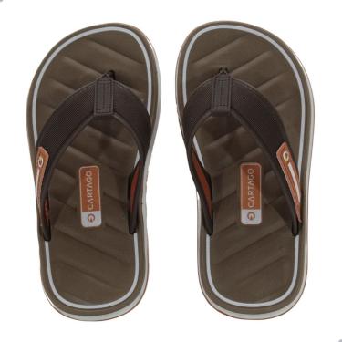 Imagem de Chinelo Infantil Cartago Malaga Sport Branco/Marrom