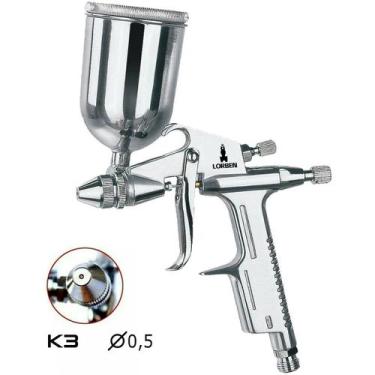 Imagem de Pistola de Pintura K3 gravidade 90ml Bico 0,5 ajustável Alumínio GT53 