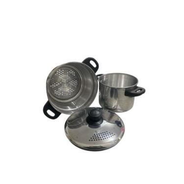 Imagem de Conjunto / Panela para Cozimento a Vapor 18cm em aluminio - Aluminio C