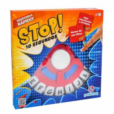 Imagem de Jogo de Tabuleiro Infantil Stop 10 Segundos Interativo 36 Cartas Polibrinq
