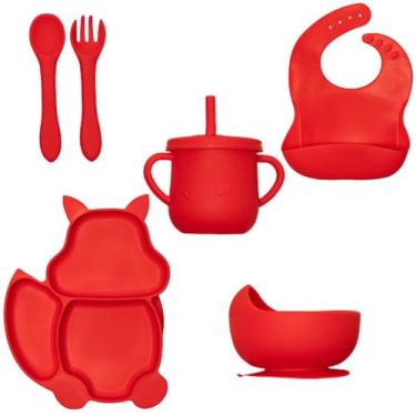 Imagem de Kit de Introdução Alimentar feito de Silicone Fox - HoityToity