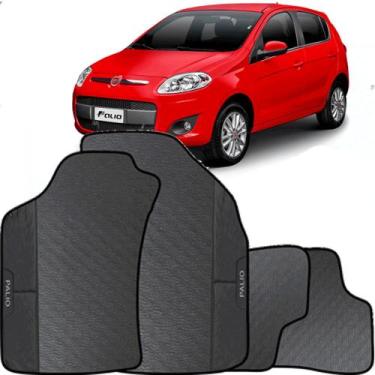 Imagem de Lindo jogo tapete carro automotivo preto fiat palio novo attrative 201