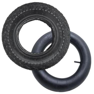 Imagem de Kit Pneu Aro 8 3.25 x 8 2 Lonas Carriola - AJAX + Câmara de Ar Carrinh