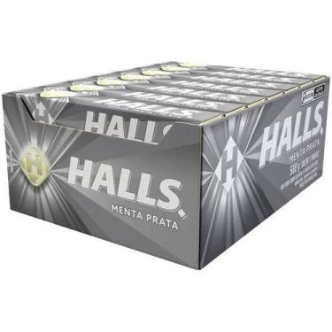 Imagem de Bala Halls Menta Prata 28g Display 21 Unidades
