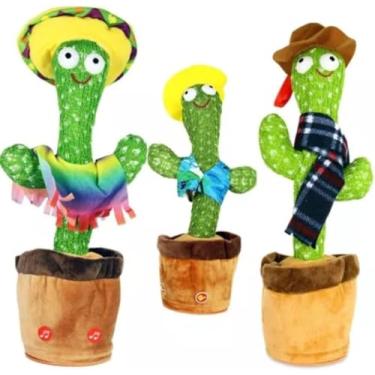 Imagem de Cacto Dançante e Falante Interativo com Música e Repetição de Voz Brinquedo Educativo USB Ideal para Bebês e Crianças Com Roupa Divertida