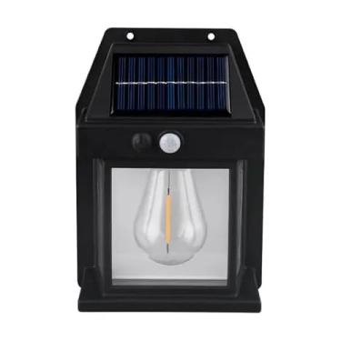 Imagem de Luminária Solar LED Externa, 55W, Sensor de Presença, 3 Modos de Iluminação, Luz Branca 6000K, à Prova d'Água, para Jardim e Parede