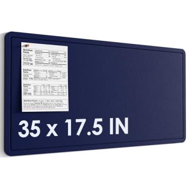 Imagem de MaxGear Quadro de avisos 89 cm x 44,5 cm, placa de feltro dobrável, placa de visão, quadro de cortiça para escritório, casa, escola, quadros de pinos pequenos para paredes, quadro decorativo