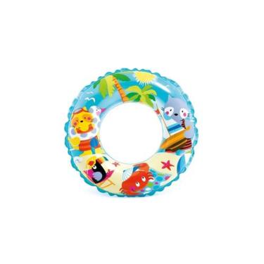 Imagem de Boia Inflável Grande Tamanho 61 Cm Crianças 6 A 10 Anos Azul