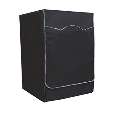 Imagem de Qubzmsh Capa Para Lavadora/Secadora Com Abertura Frontal - À Prova D'Água, De Poeira, Sol, L 69 Cm P 78 A 96 Adequado Maioria Das Lavadoras E Secadoras Do Mercado (Preto)