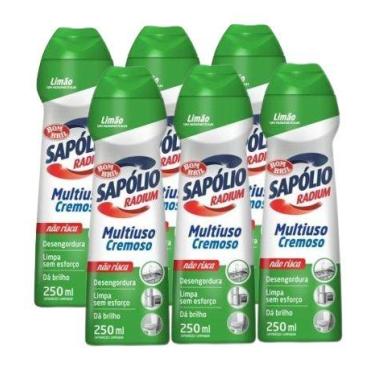 Imagem de kit 6 SAPOLIO RADIUM CREMOSO LIMAO BOMBRIL 250ML