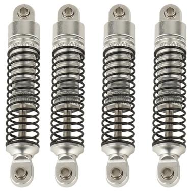 Imagem de RZXYLRC 4PCS 53mm/59mm/65mm/78mm Aluminum Shocks Absorbers Oil Threaded Damper for 1/18 RC Crawler TRX4M TRX-4M Bronco Defender K10 Upgrade Parts (53mm-Silver)