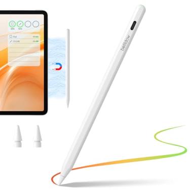 Imagem de BETTDOW Caneta GD13 Ultra Stylus para iPad 2018-2025, suporta carregamento magnético e carregamento rápido tipo C, indicador de bateria, inclinação de rejeição da palma, lápis magnético compatível com