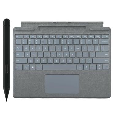 Imagem de Teclado de assinatura Pro 11 com caneta fina 2 compatível com Microsoft Surface Pro 11/10/9/8, teclado de assinatura magnética Pro 10 para Microsoft Surface Pro 11/10/9/8/X com caneta fina 2 (azul