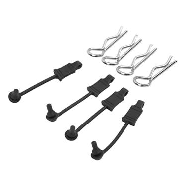Imagem de Drfeify Conjunto de 4 Retentores de Clipes de Carro RC para Losi Lasernut U4 1/10, Desempenho Confiável, Hold Carwask Bem, Adequado para Granito Arma (Preto)