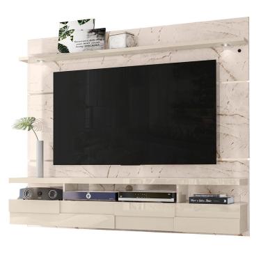 Imagem de Painel Home Suspenso Lana 1.8 Calacata Off White Para Tv Até 60 Madetec Calacata Off White