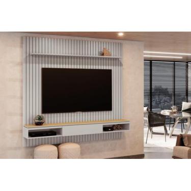 Imagem de Home Suspenso MT Ripado 1.80m Para TV Até 75'' Polegadas Cor Fendi / F