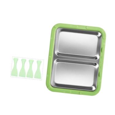 Imagem de IEUDNS Máquina de sorvete Forma de sorvete Caseiro DIY Diversão de verão Atividades em família Multiuso Fácil de limpar Placa fria instantânea, Verde Sem Tampa