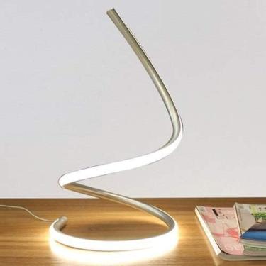 Imagem de Branco Moderno Minimalista Led Lâmpada De Cabeceira Quarto Sala De Casamento Arte Sala De Estar Personalidade Criativa Coreano Japonês Moda Casa Luzes De Mesa, Silver White Light, Dimmer switch