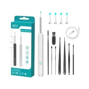 Imagem de Colher Removedora De Cera De Ouvido 1080P HD Wi-Fi Com Otoscópio USB P