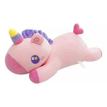 Imagem de Pelúcia Unicórnio Deitado 53,5cm Rosa CAA0057 - CAA Toys
