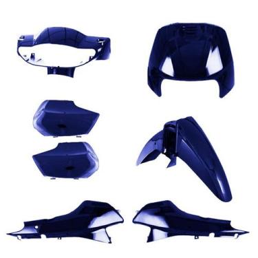 Imagem de Kit Carenagem 5 Peças Cromo Forte Moto Honda Biz 100 1998 1999 2000 20
