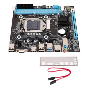 Imagem de DAUERHAFT Placa-mãe PC Gaming Motherboard H81 M . 2 NVMe NGFF 6Gbs LGA 1150 Micro ATX Desktop PC de alta velocidade