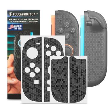 Imagem de Touch Protect Skins for Nintendo Switch 2 Joycons 2 - Protect and Add Style! Touch Protect (Hex - Black)