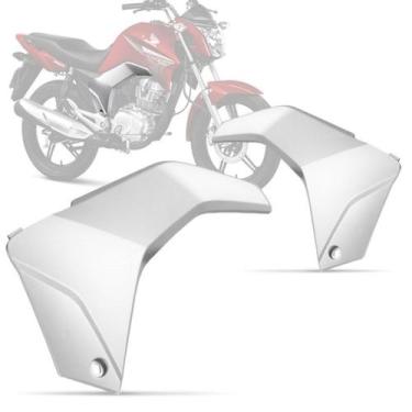 Imagem de Tampa Lateral Cromo Forte Moto Titan 150 2014, PRATA FOSCO 2014, Único