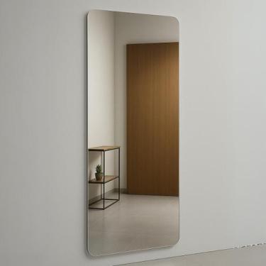 Imagem de Espelho Grande Corpo Inteiro Lapidado Retangular Decorativo 100x40cm L