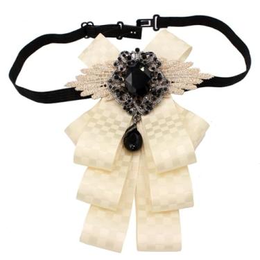 Imagem de Gravata-borboleta Noivo Melhor Homem Homens Gravata Borboleta Anfitrião Terno Camisa Gravata Borboleta Acessórios Para Homens Pré-amarrados, Champagne, One Size