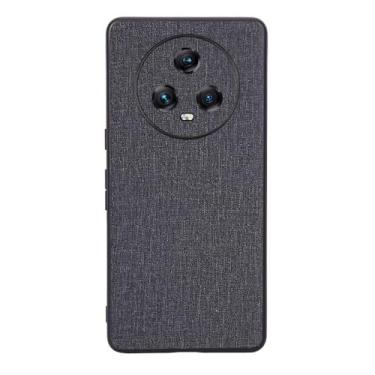 Imagem de Capas Compatível com Honor Magic5,Design de padrão de tela,Pproteção completa de 360°,Pplástico macio,Proteção contra queda-Black