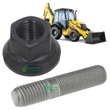 Imagem de Prisioneiro + Porca Roda Retroescavadeira B90B B95B B110B