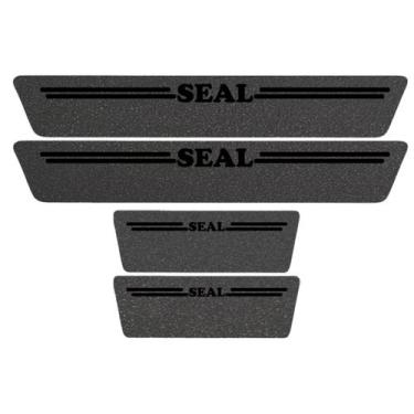 Imagem de Kit Soleira Protetora Porta Premium Black PVC - Seal - Jhow Adesivos