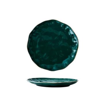 Imagem de Pratos de sopa de macarrão de cerâmica requintados para uso doméstico nórdico - prato de 22 cm