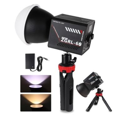 Imagem de WBLOOMSI Luz De Vídeo Led Portátil De 60 W, Mini Holofote De Iluminação De Saída Contínua Cob Com Temperatura De Cor Dupla, Bateria De 8000 Mah Integrada, Bastão De Luz De Vídeo De 8 Cenas