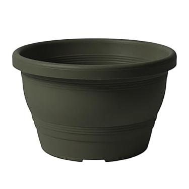 Imagem de Vaso Plástico Cuia Modelo 30 Veneza 8 Litros Colorido Para Jardim Vertical, Decoração Rosa do Deserto, Samambaia (Preto, 3 Unidades)