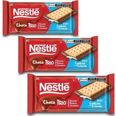 Imagem de Nestlé Chocotrio Cookies E Cream Kit 3 Barras De 90G - Nestle