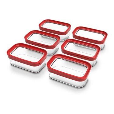 Imagem de Kit Conjunto De 06 Potes Herméticos Mantimentos Acrílico 90 - Helsim, 