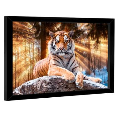 Imagem de Quadro Decorativo Tigre Iluminado